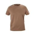 thumbnail image 1 of Vetsdori Mens Casual Shirts Dry Fit Solid Pull On Summer Short Sleeve Lightweight Brown Travel T-Shirts for Men Crew Neck, 1 of 2