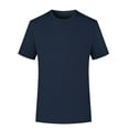 thumbnail image 1 of Vetsdori Mens Casual Shirts Dry fit Breathable Pullover Short Sleeve Travel Navy T-Shirts for Men Round Neck, 1 of 6