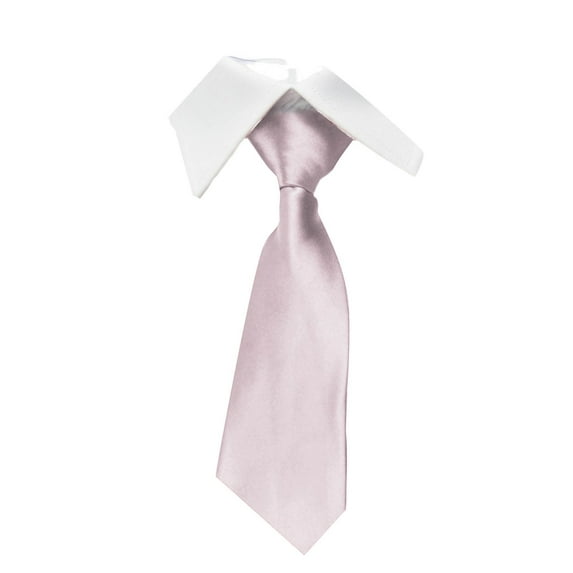 Elvqul Mens Club Tie Wedding Business Formal Solid Color Pink Necktie