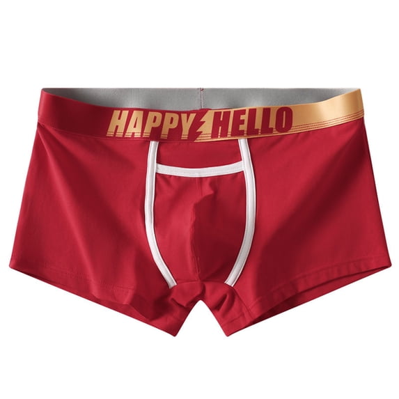 Vetsdori Mens Cotton Underwear Hombre Breathable Pull-On Plain Boxer Briefs Trendy Plus Size Underwear for Men