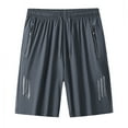thumbnail image 1 of Elvqul Mens Dark Gray Shorts Summer Printed Shorts for Men, 1 of 7