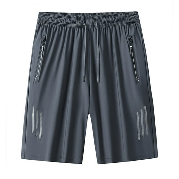 Elvqul Mens Dark Gray Shorts Summer Printed Shorts for Men