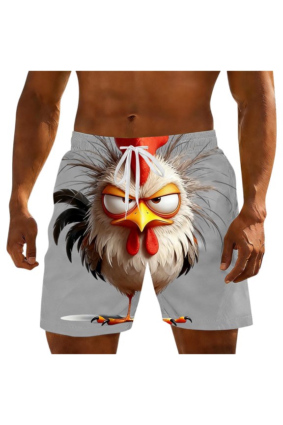 Mens Drawstring Shorts Summer Board Shorts Elastic Waistband Stretch Resort Swim Trunks for Men Athletic