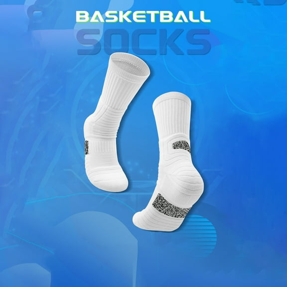 Elvqul Mens Fuzzy Socks,Cotton Athletic Basketball Breathable Gray,Mens Crew Socks