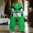 thumbnail image 1 of Elvqul Mens Pants Big and Tall Long Pants for Men Beach Outdoor Drawstring Pants with Pockets Elastic Waist Lounge Open Bottom Fashion, 1 of 3