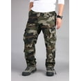 thumbnail image 1 of Elvqul Mens Pants Cargo Casual Camo Army Green With Pockets Cotton Mens Pants Pants, 1 of 4