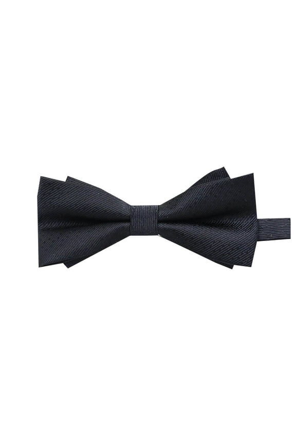 Mens Party Tie Business Plain Formal Club Black Bow Tie