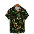 thumbnail image 1 of Elvqul Mens Shirts Button up Christmas Ugly Short Sleeve Printed Shirts for Men, 1 of 5