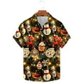 thumbnail image 1 of Elvqul Mens Shirts Christmas Button up Fashion Trendy Short Sleeve Shirts for Men Graphic, 1 of 5