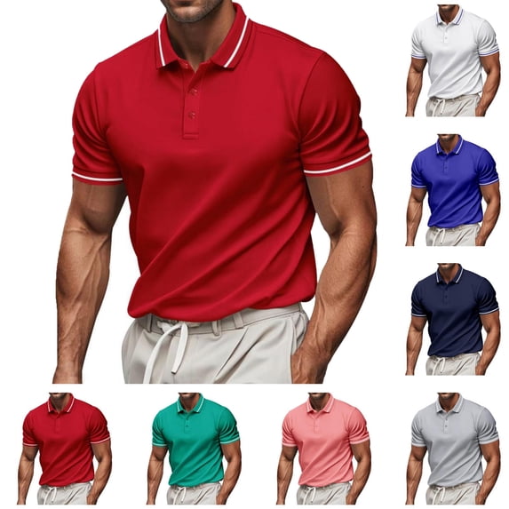 Elvqul Mens Shirts Pocket Button Down T-Shirt Gray Collared Quick Dry Short Sleeve Classic Fashion Solid Tee for Men