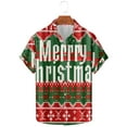 thumbnail image 1 of Elvqul Mens Shirts Ugly Graphic Christmas Button up Short Sleeve Shirts for Men Big and Tall, 1 of 5