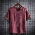 thumbnail image 1 of Vetsdori Mens Short Sleeve T-Shirts Wine Casual Pullover Solid Sports Dry fit Stylish Shirts for Men Athletic, 1 of 4