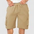 thumbnail image 1 of Elvqul Mens Shorts Printed Khaki Under $10 Pull On Loose Shorts for Men Casual, 1 of 7