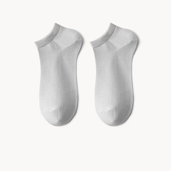 Elvqul Mens Socks,Breathable Athletic Sheer Basketball Low Cut Gray,No Show Socks for Men,5 Pack