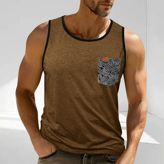 Elvqul Mens Summer Sleeveless Shirts