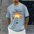 thumbnail image 1 of Elvqul Mens Tops Crew Neck Big and Tall Tees Summer Short Sleeve Graphic, 1 of 5