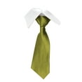 thumbnail image 1 of Elvqul Necktie Men Business Wedding Army Green Club Plain Party Tie, 1 of 3
