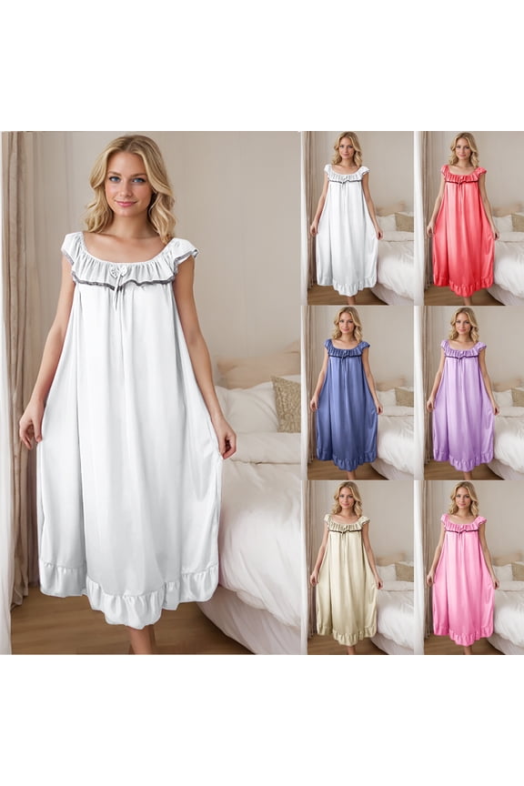 Nightgowns for Women Watermelon Red Plus Size Pajamas Silky Soft Sleeveless Summer Womens Night Gowns