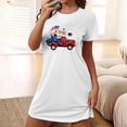 thumbnail image 1 of Elvqul Nightgowns for Women Womens Loungewear Pull on Short Short Sleeve Comfortable White Nightgowns, 1 of 7