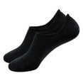 thumbnail image 1 of Elvqul No Show Socks for Men Black Low Cut Cotton Comfy Non Slip Unisex Solid Mens Sock, 1 of 4