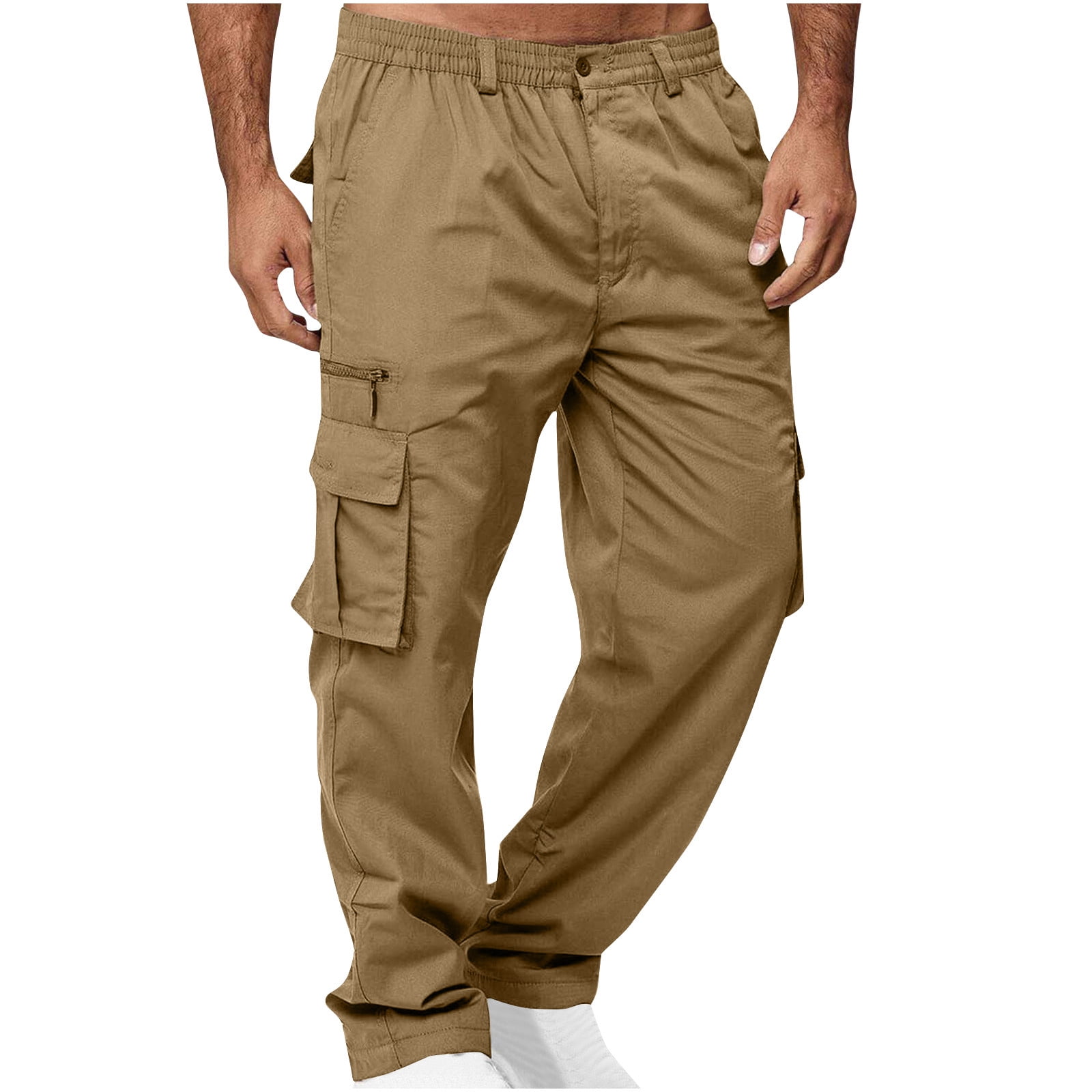 日本未入荷 Cargo Khaki Men's ZKCCNUK Pants, Straight Pockets, Multiple WorkUtility&SafetyClothing