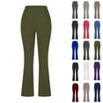 thumbnail image 1 of Elvqul Pants for Women Plus Size High Waisted Pull on Sports Comfortable Army Green Yoga Pants, 1 of 5