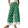 thumbnail image 1 of Elvqul Pants for Women Pull On Elastic Waisted Bottoms Straight Leg Summer Spring Wide-Leg Drawstring Womens Pants, 1 of 8