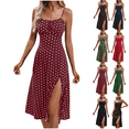 thumbnail image 1 of Elvqul Plain Dresses for Women Summer Loose Fit Midi Dresses Red Sleeveless Slip Dress Casual Dresses, 1 of 7