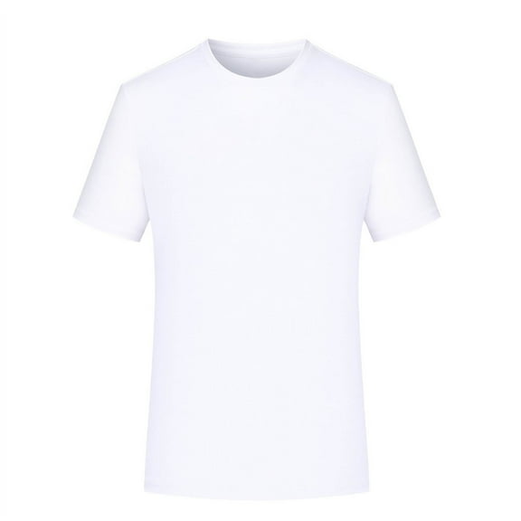 Vetsdori Plain Shirts for Men White Fashion Pullover Dry fit Round Neck Breathable Short Sleeve Mens T-Shirts