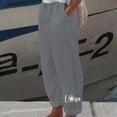 thumbnail image 1 of Elvqul Plus Size Cotton Pants for Women Love Print Pockets Womens Pants Under $10 Pull on Gray, 1 of 4
