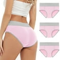 thumbnail image 1 of Hipattires Plus Size Panties for Women 3 Pack Briefs High Cut Packs Loose Breathable Womens Underwear Comfort, 1 of 9