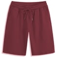 thumbnail image 1 of Gymvis Pull On Shorts for Men Elastic Waist Red with Pockets Basketball Drawstrings Mens Shorts Solid Color, 1 of 3