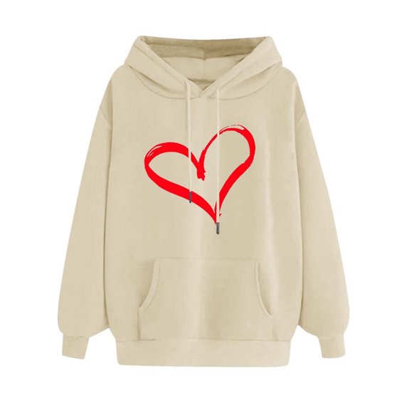 Elvqul Pullover Hoodies Women Under $5 Graphic Fleece Womens Sweatshirts Khaki Long Sleeve Shirts Fall Drawstring Tops