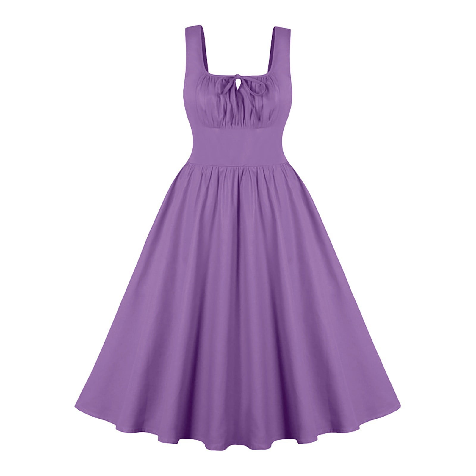 Elvqul Purple Dresses for Women Casual Midi for wedding Mid-Length Sun