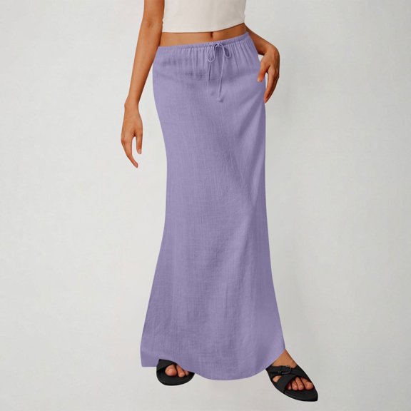 Elvqul Purple Skirts for Women