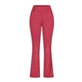 thumbnail image 1 of Elvqul Red Pants Women Yoga High Waisted Comfy Running Breathable Bottom Solid Pants, 1 of 3