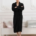 thumbnail image 1 of Elvqul Robes for Women Robe Women Plus Size Black Long Flannel Comfy Couple Bathrobe Robe, 1 of 3