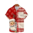 thumbnail image 1 of Elvqul Shirts for Men Casual Christmas Short Sleeve Trendy Graphic Mens Shirts Button up, 1 of 5