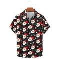 thumbnail image 1 of Elvqul Shirts for Men Short Sleeve Christmas Button up Casual Graphic Mens Shirts, 1 of 5