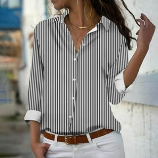 Long Sleeve Striped Shirt Collar Long Sleeve Striped Shirt Collar