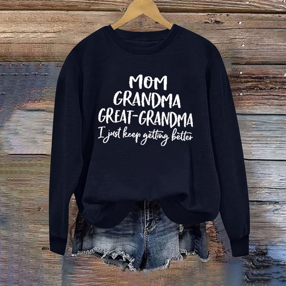 Elvqul Shirts for Women Graphic Crew Neck Sweatshirts Pullover Long Sleeve Spring Womens Tops