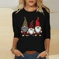 thumbnail image 1 of Elvqul Shirts for Women Plus Size 3/4 Sleeve Christmas Tops Christmas Tree Funny Black Pullover Womens Shirts Print, 1 of 5