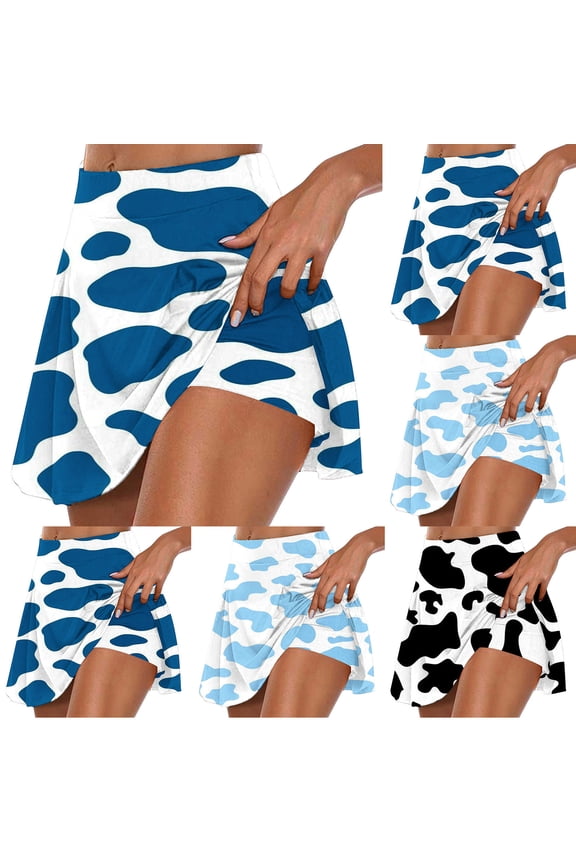 Skirts for Women Green Skorts Athletic Solid Color Sports Fashion Tennis Juniors Mini Skirts