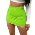 thumbnail image 1 of Elvqul Skirts for Women Wrap Short Summer Plus Size Solid Color Green Casual Leather A-Line Skirts, 1 of 5