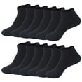 thumbnail image 1 of Elvqul Socks for Men Ankle Black Unisex Breathable Running Cotton Mens Sock 6 Pairs, 1 of 4