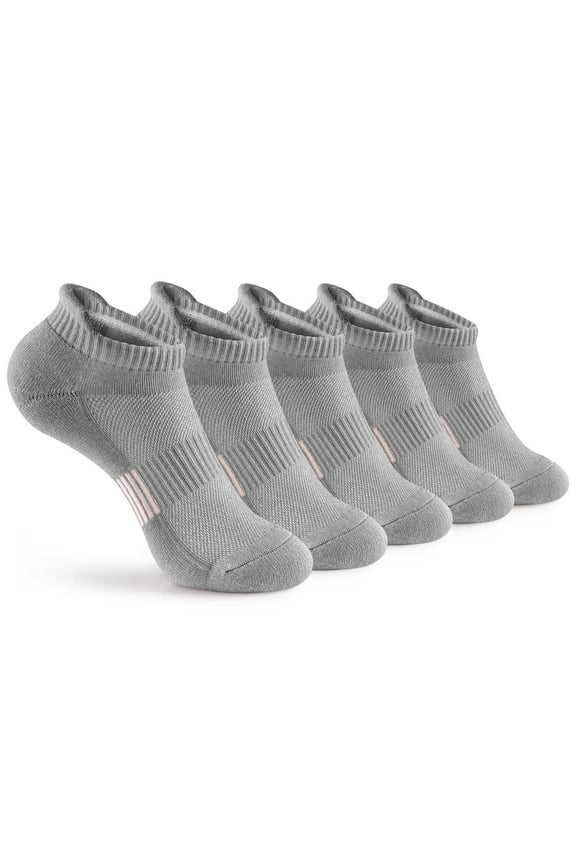 Socks for Men Ankle Unisex Gray Cotton Home Athletic Mens Sock 5 Pairs