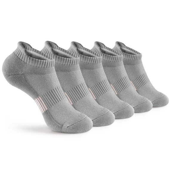Elvqul Socks for Men Ankle Unisex Gray Cotton Home Athletic Mens Sock 5 Pairs