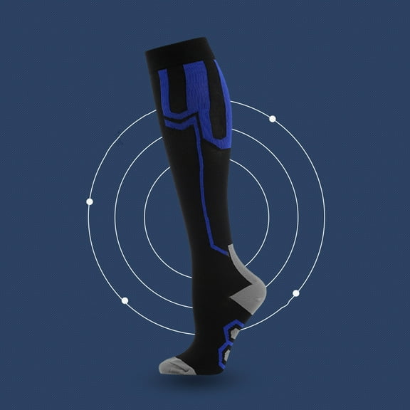 Elvqul Socks for Men,Compression Crew Gray Athletic Workout,Mens Socks