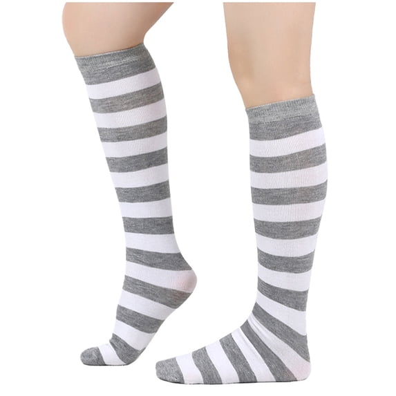Elvqul Socks for Women Cotton Solid Over-the-Knee