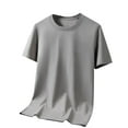 thumbnail image 1 of Elvqul Summer Tee Shirts for Men Khaki T-Shirts Short Sleeve Under $10 Pullover Crew Neck Daily Printed Mens Shirts, 1 of 6